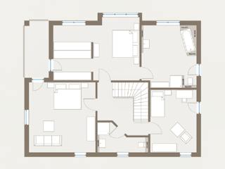 Fertighaus Prestige 1 von allkauf haus, Satteldach-Klassiker Grundriss 2