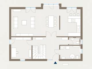 Fertighaus Prestige 2 von allkauf haus, Satteldach-Klassiker Grundriss 1