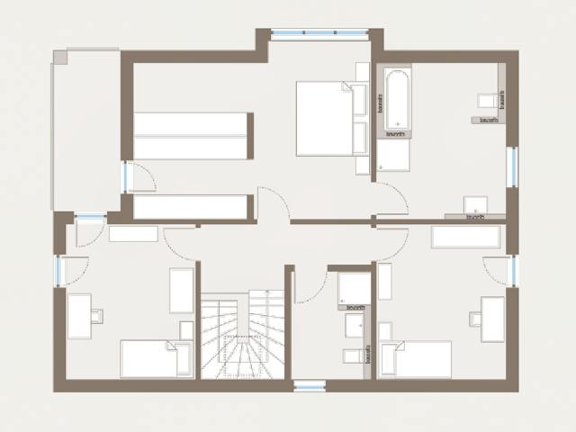 Fertighaus Prestige 2 von allkauf haus, Satteldach-Klassiker Grundriss 2