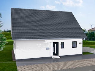 Massivhaus Classic 165 von AMB Massivhaus, Satteldach-Klassiker Außenansicht 2