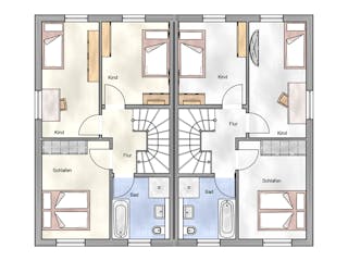 Massivhaus Duplex 125 von AMB Massivhaus, Satteldach-Klassiker Grundriss 2