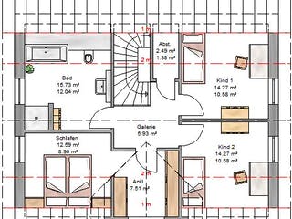 Fertighaus Ambiente 151 von Suckfüll Energiesparhaus Schlüsselfertig ab 403538€, Satteldach-Klassiker Grundriss 2