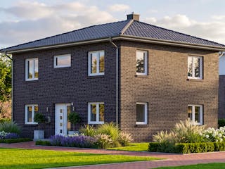 Massivhaus Stadtvilla 101 von AMR-Wohnbau Schlüsselfertig ab 297000€, Stadtvilla Außenansicht 1