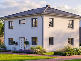 Massivhaus Stadtvilla 101 von AMR-Wohnbau Schlüsselfertig ab 297000€, Stadtvilla Außenansicht 2