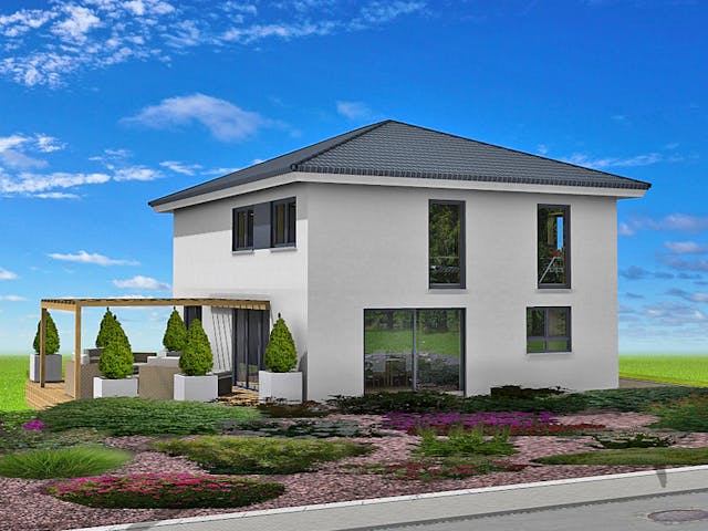 Massivhaus Stadtvilla Bad Waldsee von AnMi-Haus, Stadtvilla Außenansicht 1