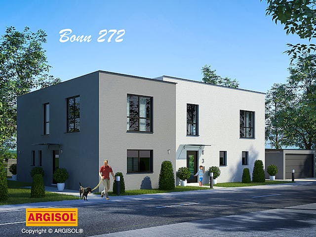 Massivhaus Bonn von ARGISOL-Bausysteme Bausatzhaus ab 67050€, Cubushaus Außenansicht 1