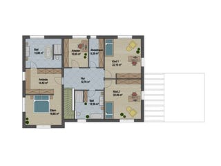 Massivhaus Bonn von ARGISOL-Bausysteme Bausatzhaus ab 67050€, Cubushaus Grundriss 2