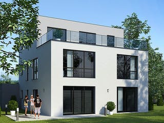 Massivhaus Franklin von ARGISOL-Bausysteme Bausatzhaus ab 91470€, Cubushaus Außenansicht 2