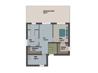 Massivhaus Franklin von ARGISOL-Bausysteme Bausatzhaus ab 91470€, Cubushaus Grundriss 3
