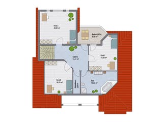 Massivhaus Villa Roma III von ARGISOL-Bausysteme Bausatzhaus ab 61040€, Stadtvilla Grundriss 2