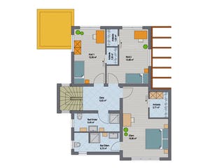Massivhaus Stanford von ARGISOL-Bausysteme Bausatzhaus ab 58110€, Cubushaus Grundriss 2