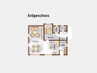 Massivhaus Art Haus von Wagener Systemhausbau Schlüsselfertig ab 292000€, Pultdachhaus Grundriss 2