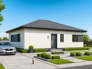 Massivhaus Bungalow 88 von ASL Wohnungsbau Schlüsselfertig ab 238495€, Bungalow Außenansicht 2