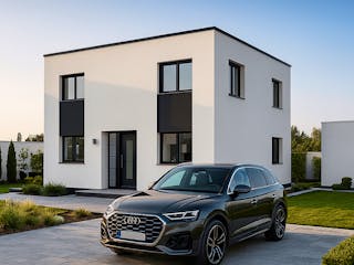 Massivhaus Flachdach 122 von ASL Wohnungsbau Schlüsselfertig ab 337561€, Cubushaus Außenansicht 2