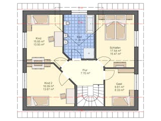 Massivhaus Satteldach 160 von ASL Wohnungsbau Schlüsselfertig ab 349665€, Satteldach-Klassiker Grundriss 2