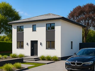 Massivhaus Stadtvilla 123 von ASL Wohnungsbau Schlüsselfertig ab 310298€, Stadtvilla Außenansicht 2