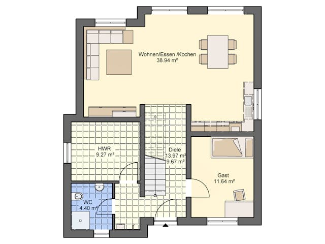 Massivhaus Stadtvilla 143 von ASL Wohnungsbau Schlüsselfertig ab 341268€, Stadtvilla Grundriss 1 Massivhaus Stadtvilla 143 von ASL Wohnungsbau Schlüsselfertig ab 341268€, Stadtvilla Grundriss 1
