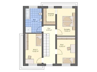 Massivhaus Stadtvilla 143 von ASL Wohnungsbau Schlüsselfertig ab 341268€, Stadtvilla Grundriss 2