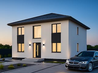 Massivhaus Stadtvilla 170 von ASL Wohnungsbau Schlüsselfertig ab 377493€, Stadtvilla Außenansicht 2