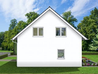 Massivhaus Gina von AVOS Hausbau Schlüsselfertig ab 313600€, Satteldach-Klassiker Außenansicht 3