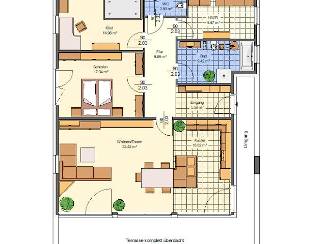 Massivhaus Marie von AVOS Hausbau Schlüsselfertig ab 297500€, Bungalow Grundriss 1 Massivhaus Marie von AVOS Hausbau Schlüsselfertig ab 297500€, Bungalow Grundriss 1