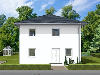 Massivhaus Pia von AVOS Hausbau Schlüsselfertig ab 299800€, Stadtvilla Außenansicht 1