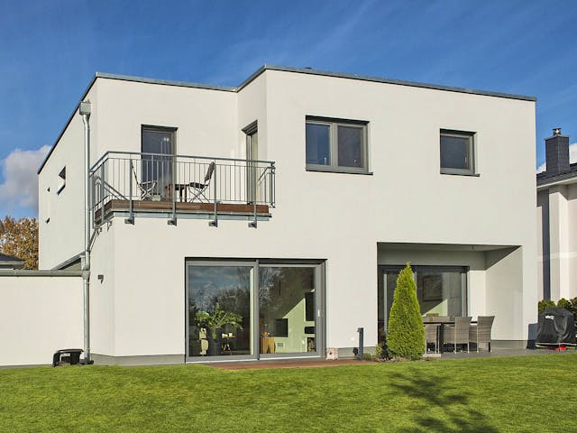 Massivhaus Dessau von Aye-Bau, Cubushaus Außenansicht 1