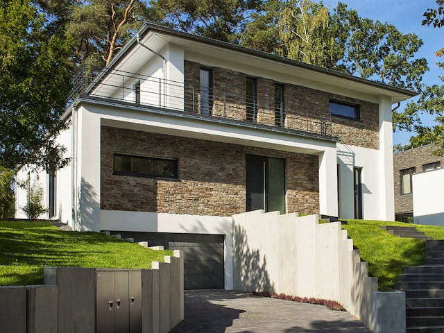 Massivhaus Wannsee von Aye-Bau Schlüsselfertig ab 522200€, Stadtvilla Außenansicht 1