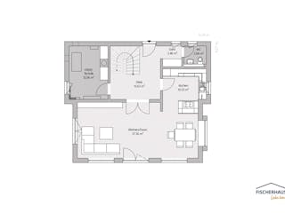 Fertighaus Bauhaus S 148 von FischerHaus, Cubushaus Grundriss 1