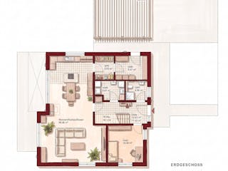 Massivhaus Born von TIMOWA Massivhäuser, Satteldach-Klassiker Grundriss 1