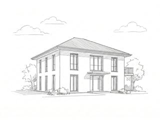 Massivhaus Stadtvilla 110 von Ever Energy Home, Stadtvilla Außenansicht 1