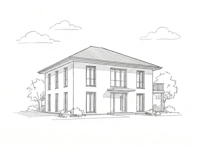 Massivhaus Stadtvilla 110 von Ever Energy Home, Stadtvilla Außenansicht 1