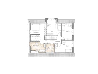 Massivhaus GIEBELHAUS 180 von Kähler Massivhaus Schlüsselfertig ab 433240€, Satteldach-Klassiker Grundriss 2