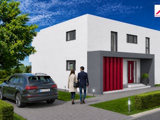 Massivhaus Stadtvilla 202 von Mein Haus Bausysteme, Stadtvilla Außenansicht 2