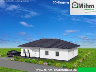 Massivhaus Bungalow120WD von Mihm Thermobau, Bungalow Außenansicht 5