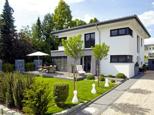 Massivhaus Haus Freiberger von Leberer Massivhaus Schlüsselfertig ab 550000€, Stadtvilla Außenansicht 1