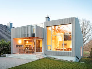 Fertighaus Marmstorf von Bardowicks.Haus und Holzbau Ausbauhaus ab 340000€, Cubushaus Außenansicht 2