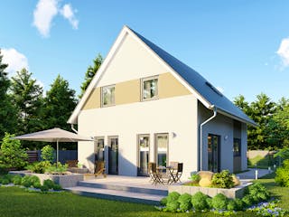 Massivhaus Einfamilienhaus Bozen von BauArt Massivbau, Satteldach-Klassiker Außenansicht 1