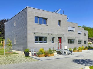 Fertighaus Mehrfamilienhaus Gardet von Bau-Fritz - Mehrfamilienhäuser Schlüsselfertig ab 595000€, Cubushaus Außenansicht 1