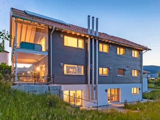 Fertighaus Mehrfamilienhaus Herndl von Bau-Fritz - Mehrfamilienhäuser Schlüsselfertig ab 1035000€, Außenansicht 1