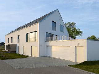 Fertighaus Mehrfamilienhaus Schindele von Bau-Fritz - Mehrfamilienhäuser Schlüsselfertig ab 2710000€, Außenansicht 2