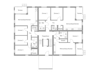 Fertighaus Mehrfamilienhaus Stiftung Schönau von Bau-Fritz - Mehrfamilienhäuser Schlüsselfertig ab 3990000€, Grundriss 1