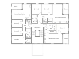 Fertighaus Mehrfamilienhaus Stiftung Schönau von Bau-Fritz - Mehrfamilienhäuser Schlüsselfertig ab 3990000€, Grundriss 2