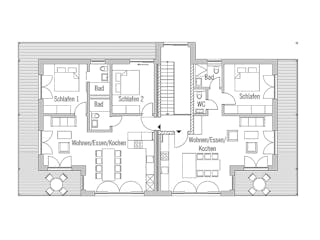 Fertighaus Mehrfamilienhaus Valfontana von Bau-Fritz - Mehrfamilienhäuser Schlüsselfertig ab 1290000€, Grundriss 2