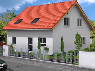 Massivhaus DAYDREAM von BAUTREND-Haus, Satteldach-Klassiker Außenansicht 2