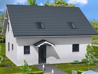Massivhaus DAYLIGHT von BAUTREND-Haus, Satteldach-Klassiker Außenansicht 2