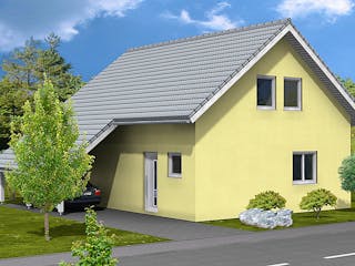 Massivhaus SUNFLOWER von BAUTREND-Haus, Satteldach-Klassiker Außenansicht 3