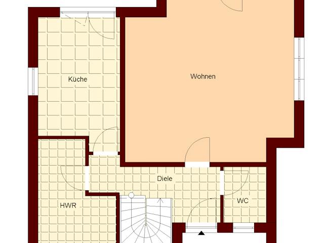 Massivhaus Stadthaus 132 von TIMOWA Massivhäuser Schlüsselfertig ab 309900€, Stadtvilla Grundriss 1