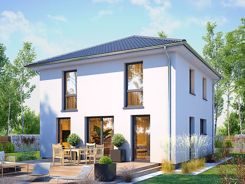 Dienstleister Bischoff Massivhaus Weiße Stadtvilla von Bischoff Massivhaus