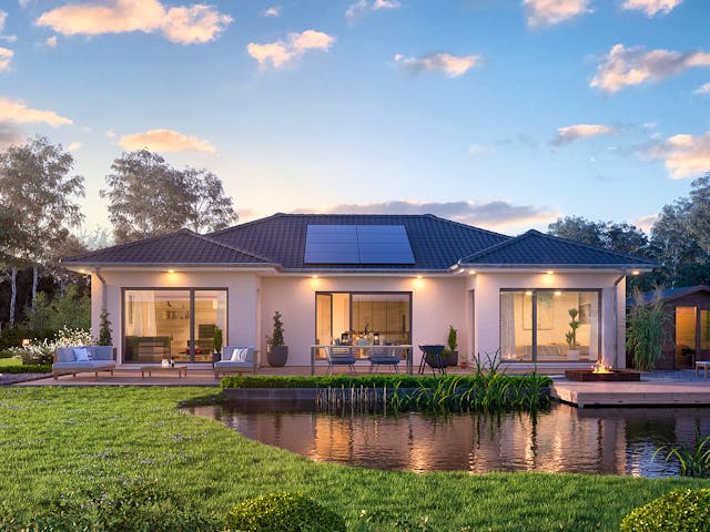 Fertighaus Bungalow 22-117 von BoHolz Haus Schlüsselfertig ab 399351€, Bungalow Außenansicht 1